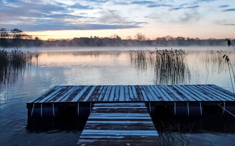 Worławki 100: Water, Zwemwater, Watervoorraden, Natuurlijk Landschap, Horizon, Pier, Wolk, Dok, Reflectie, Schemer