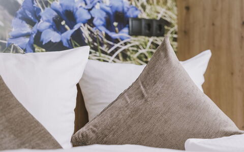Mayrhofen 44: Kussen, Slaapkamer, Linens, Kussen Gooien, Bedding, Laken, Hoofdkussen, Textiel, Meubilair, Bed