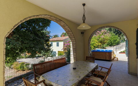 Istria Serenity: Meubilair, Boog, Tafel, Stoel, Buitenmeubels, Schaduw, Keuken En Eettafel, Hacienda, Buitentafel, Tuin