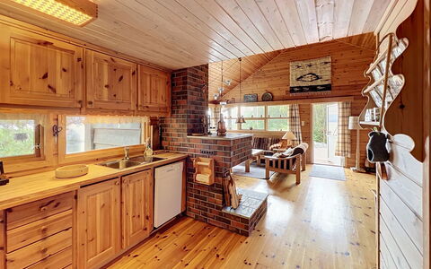Nonstuo: Hout, Plafond, Huis, Keuken, Verblijf, Interieur Ontwerp, Blokhut, Hardwood, Beits, Lichte Inrichting