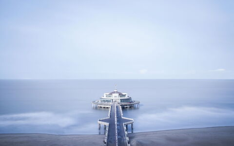 Amielie with Lateral Seaview: Blauw, Zee, Horizon, Oceaan, Pier, Strand, Boardwalk, Avond, Dok