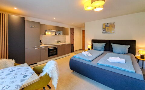 Auffach 609: Meubilair, Interieur Ontwerp, Kamer, Verdieping, Flooring, Plafond, Bed, Hoofdkussen, Televisie