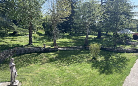 Villa Il Parco: Gras, Boom, Tuin, Struik, Landschap, Gazon, Groundcover, Trunk