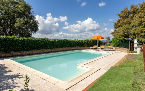 Ortale a Pitigliano with Pool: Zwembad, Samengesteld Materiaal, Tuin, Toevlucht, Waterpartij, Schaduw, Landscaping, Eco Hotel, Backyard, Hacienda