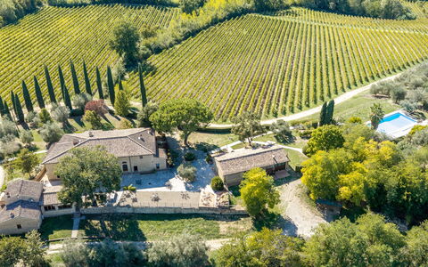 Croce di Bibbiano, San Gimignano View: Huis, Woongebied, Landschap, Landelijk Gebied, Landgoed, Land Lot, Huis, Menselijke Nederzetting, Dorp, Verblijf