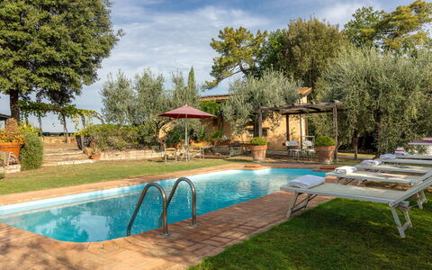 Podere Selva, Pool, Chianti: Zwembad, Toevlucht, Hacienda, Eco Hotel, Landgoed, Buitenmeubels, Villa, Backyard, Tuin, Ligstoel