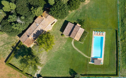 Villa del Poggio D'Oro 8: Zwembad, Huis, Land Lot, Huis, Gazon, Landgoed, Boerderij, Verblijf, Weide, Backyard