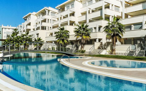 Dénia 170: Appartement, Toevlucht, Woongebied, Zwembad, Condominium, Balkon, Hotel, Schaduw, Hacienda