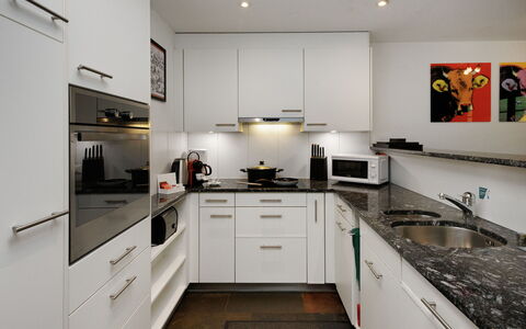 Grindelwald 106: Keuken, Countertop, Toestel Van De Keuken, Major Appliance, Interieur Ontwerp, Cabinetry, Flooring, Plafond, Meubilair, Huishoudapparatuur