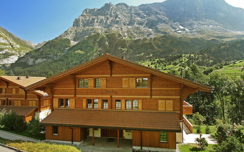 Grindelwald 106: Berg, Lucht, Fabriek, Gebouw, Eigendom, Venster, Huis, Natuurlijk Landschap, Hout, Land Lot