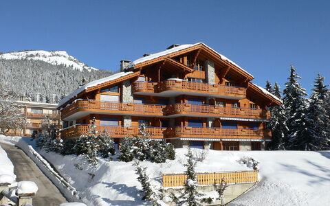 Résidence le Chalet 5: Lucht, Sneeuw, Gebouw, Berg, Helling, Huis, Boom, Hout, Freezing, Landschap