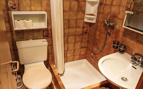 Flims 420: Wc Bril, Badkamer, Wastafel In De Badkamer, Loodgieterswerkinrichting, Toilet, Wastafel, Flooring, Verdieping, Kraan, Interieur Ontwerp