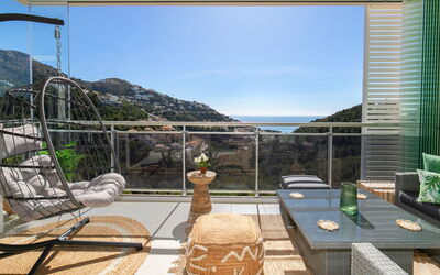 Jardines de Altea Hills 200.4: Water, Lucht, Fabriek, Wolk, Gebouw, Eigendom, Zwembad, Venster, Azure, Zwemwater