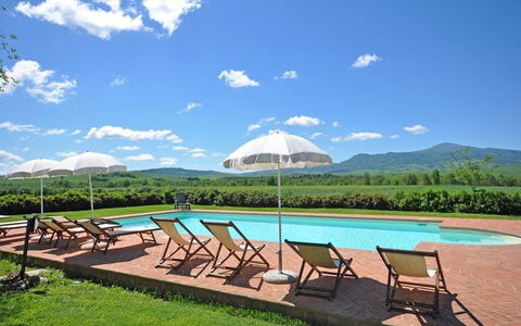 Pienza: Eigendom, Zwembad, Toevlucht, Natuurlijk Landschap, Onroerend Goed, Vrije Tijd, Gebouw, Landgoed, Huis, Lucht