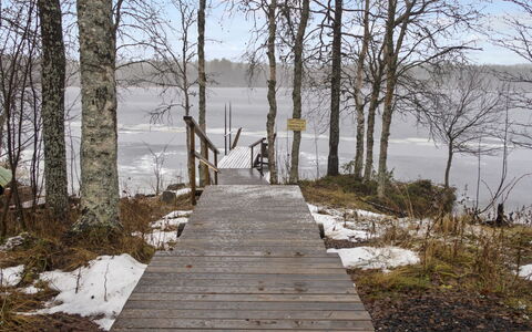 Suopursu: Hout, Afdeling, Natuurlijk Landschap, Bank, Boardwalk, Takje, Dok, Trunk, Meer, Gang