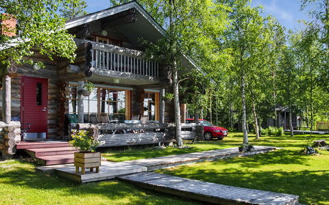 Alakitkajärvi, Takkusalmi: Gebouw, Hout, Huis, Huis, Verblijf, Dak, Siding, Veranda, Blokhut, Garden Gebouwen