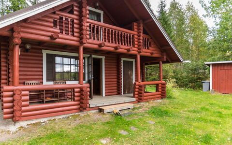 Haaparanta: Hout, Verblijf, Blokhut, Woud, Schuur, Garden Gebouwen, Lariks, Bos, Beits