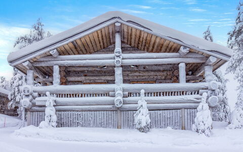 Kitka-Nokkela: Sneeuw, Winter, Hout, Verblijf, Huis, Dak, Hut, Huis, Freezing, Blokhut