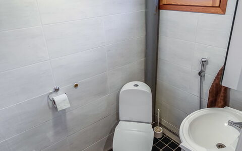 Ylikyrön Mökki: Wc Bril, Badkamer, Toilet, Loodgieterswerkinrichting, Muur, Flooring, Verdieping, Interieur Ontwerp, Wastafel, Loodgieter