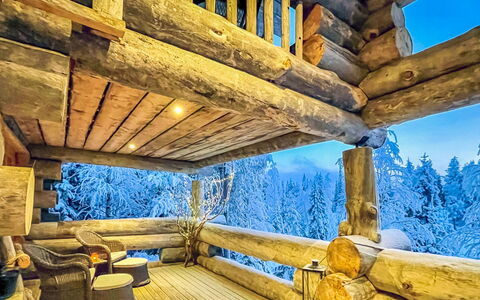Riekonkätkä: Hout, Verblijf, Blokhut, Woud, Schuur, Garden Gebouwen, Lariks, Bos, Beits