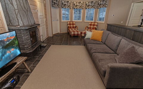 Rukan Taikavuosseli 12 a: Flooring, Verdieping, Bankstel, Meubilair, Interieur Ontwerp, Hout, Woonkamer, Verlichting, Kamer