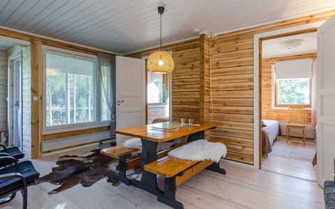 Koskenniska, Vaikon Loma 1: Hout, Verblijf, Beits, Hardwood, Blokhut, Plank, Plafond, Natuurlijk Materiaal, Timmerhout, Garden Gebouwen