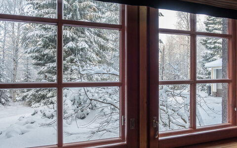 Vaarapirtti Tähti: Hout, Huis, Sneeuw, Verblijf, Huis, Winter, Dak, Freezing, Siding, Helling