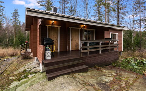 Mäntymäki: Hout, Winter, Sneeuw, Huis, Verblijf, Freezing, Siding, Blokhut, Ijs