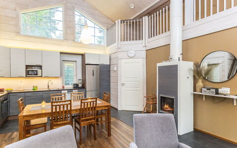 Rukan Villa Lux a: Sneeuw, Hout, Winter, Verblijf, Huis, Dak, Huis, Freezing, Blokhut, Takje