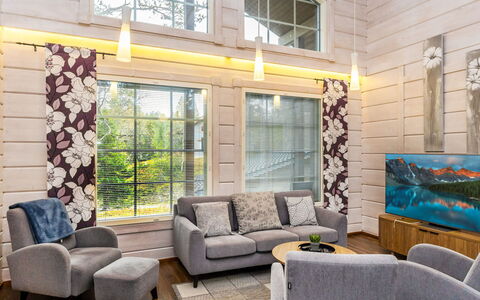 Rukan Villa Lux a: Sneeuw, Hout, Winter, Verblijf, Huis, Dak, Huis, Freezing, Blokhut, Takje