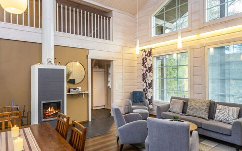 Rukan Villa Lux a: Sneeuw, Hout, Winter, Verblijf, Huis, Dak, Huis, Freezing, Blokhut, Takje