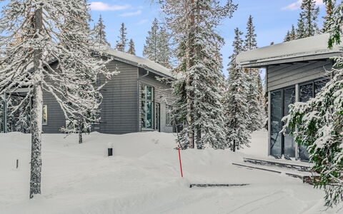 Villa Vuosseli a 1: Sneeuw, Hout, Winter, Verblijf, Huis, Dak, Huis, Freezing, Blokhut, Takje