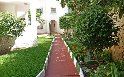 Benalmádena Costa 121: Eigendom, Gang, Gras, Binnenplaats, Tuin, Onroerend Goed, Fabriek, Struik, Landscaping, Grassenfamilie