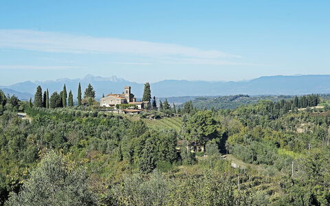 Villa Lorenza: Vegetation, Lucht, Heuvel, Plantengemeenschap, Shrubland, Boom, Berg, Dicht Struikgewas, Landschap, Fabriek