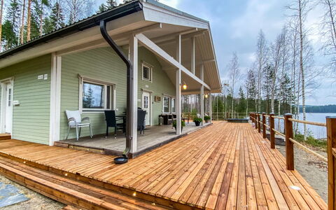 Villa Sipilä: Hout, Verblijf, Blokhut, Woud, Schuur, Garden Gebouwen, Lariks, Bos, Beits
