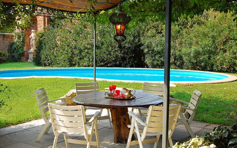 Barchessa Palladio: Meubilair, Buitenmeubels, Tafel, Stoel, Buitentafel, Tuin, Backyard, Schaduw, Patio, Werf